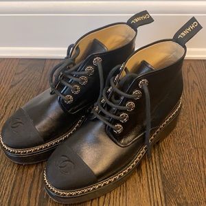 Chanel 2020 Interlocking Combat Boots
